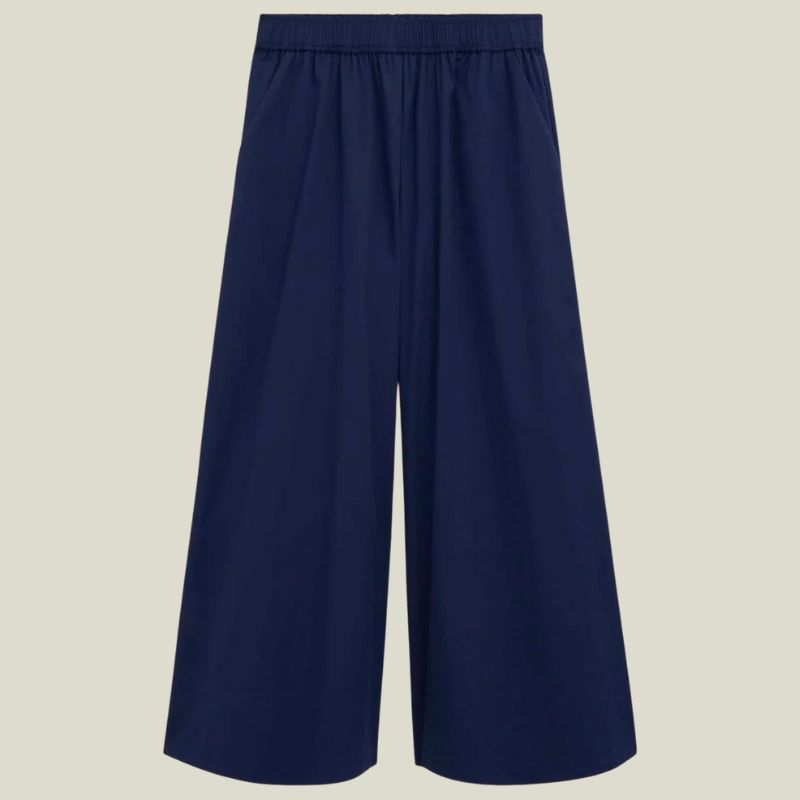 Midnight Navy Ranworth Cotton Blend Culotte cut out 