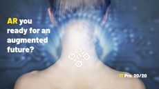 Abstract image of the back of a woman's neck fitted with a QR code