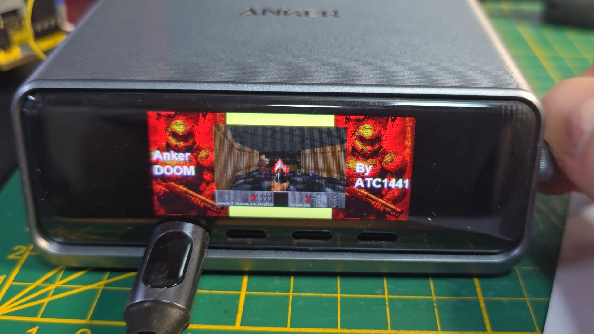 Anker Prime Charger playing Doom