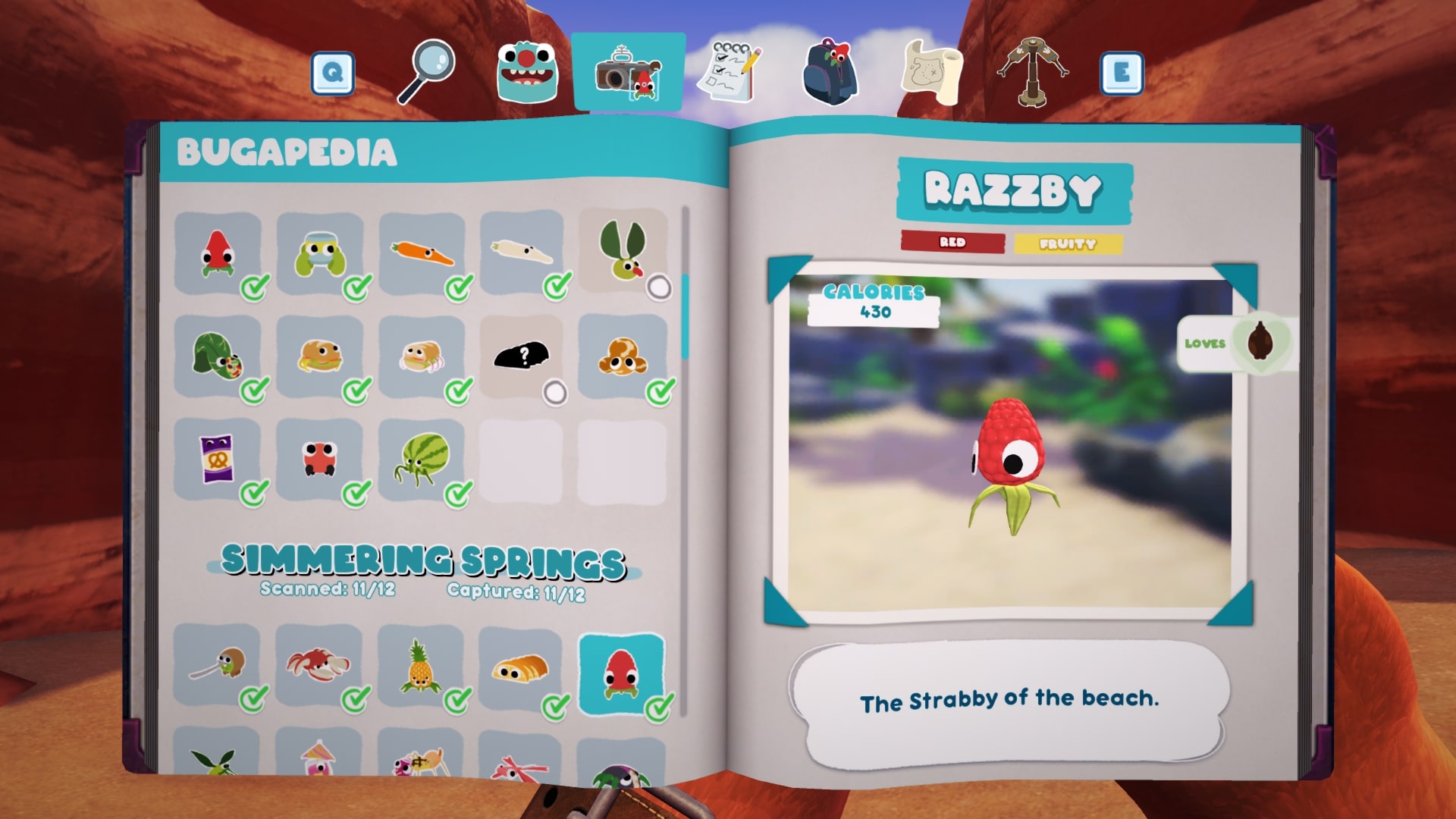 Bugsnax Bugapedia: Razzby