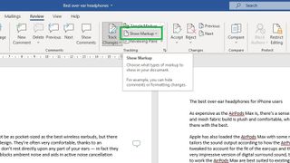 How to track changes in Word: Show or hide tracked changes step 2: Click Review, then Track Changes, then Show Markup