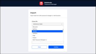 Password manager import