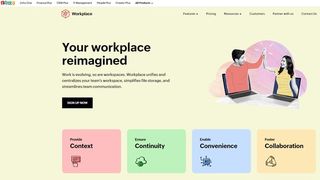 Zoho Workplace's homepage