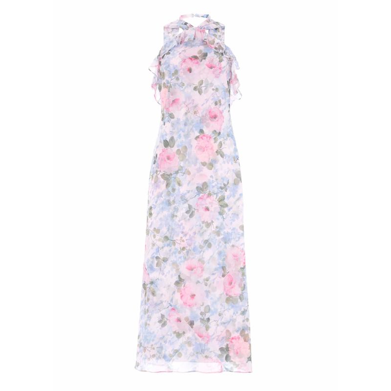 A chiffon floral halter neck dress by Needle &amp;amp; Thread