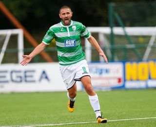 TNS striker Greg Draper helped the Welsh club win a world record 27 successive games in 2016