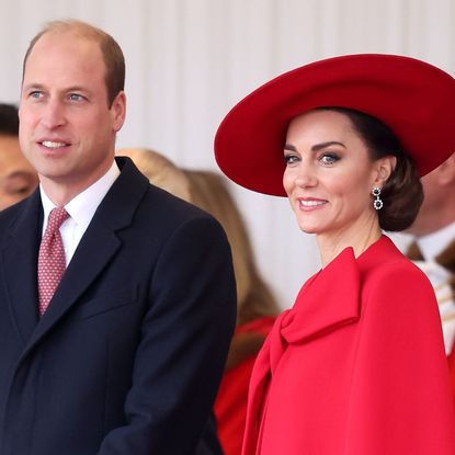 The Prince and Princess of Wales attend a ceremonial welcome for The President and the First Lady of the Republic of Korea in 2023