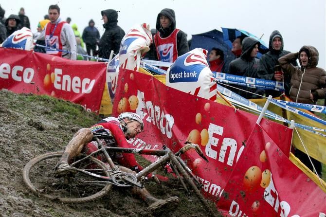 Kevin Pauwels (Sunweb-Revor) slid under the barriers
