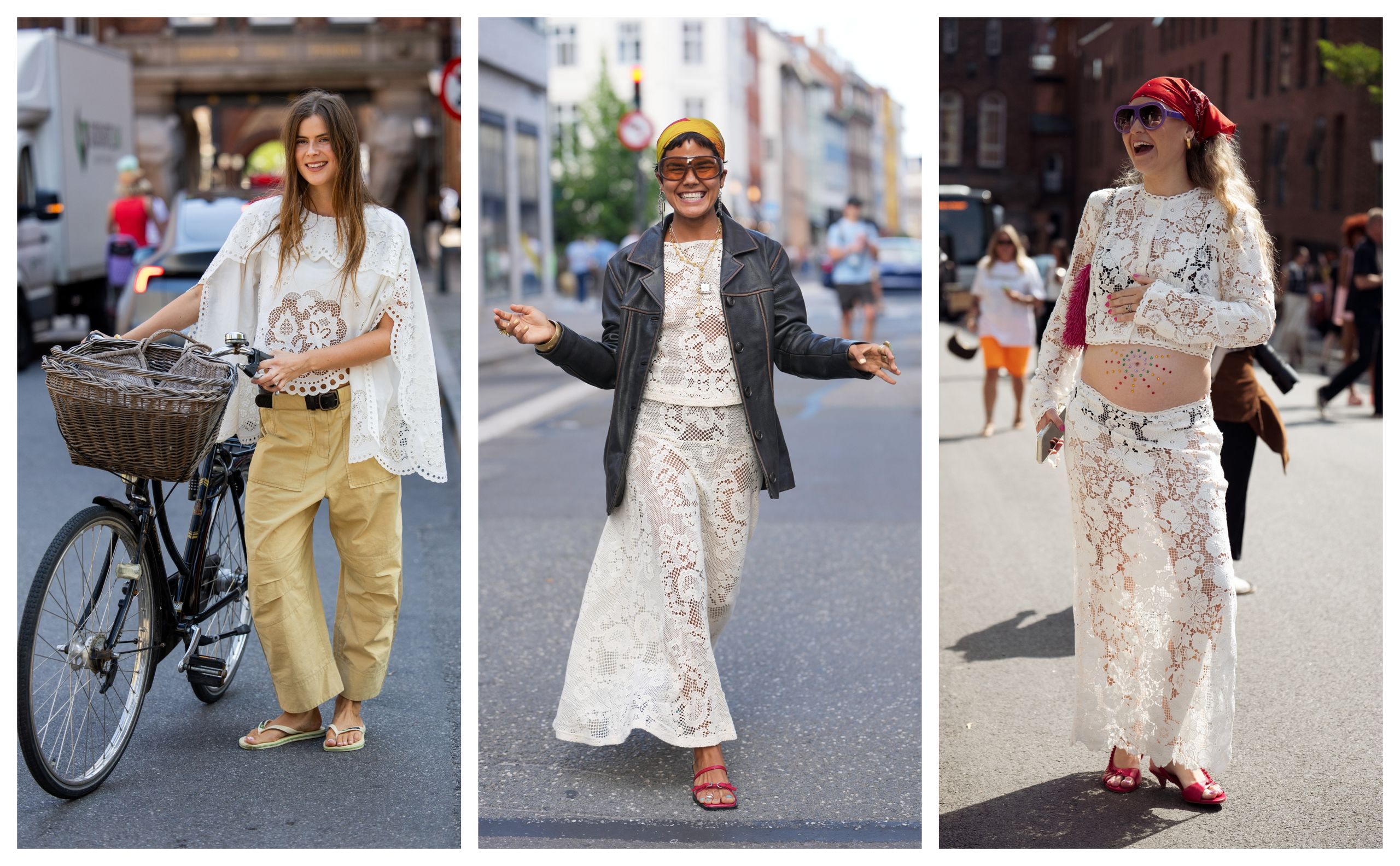 At Copenhagen Fashion Week, Attendees Are Abandoning the Plain White Tank for This Romantic Blouse Trend