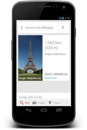 Google Android Jelly Bean - Search results