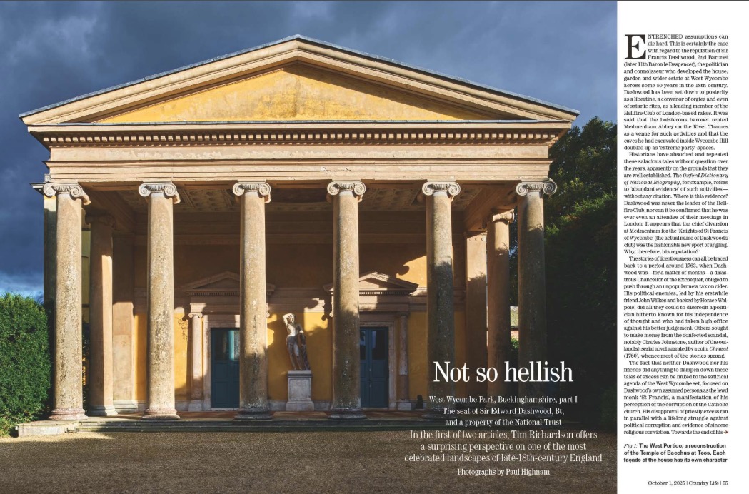 Magazine spread from Country Life 1 October 2025