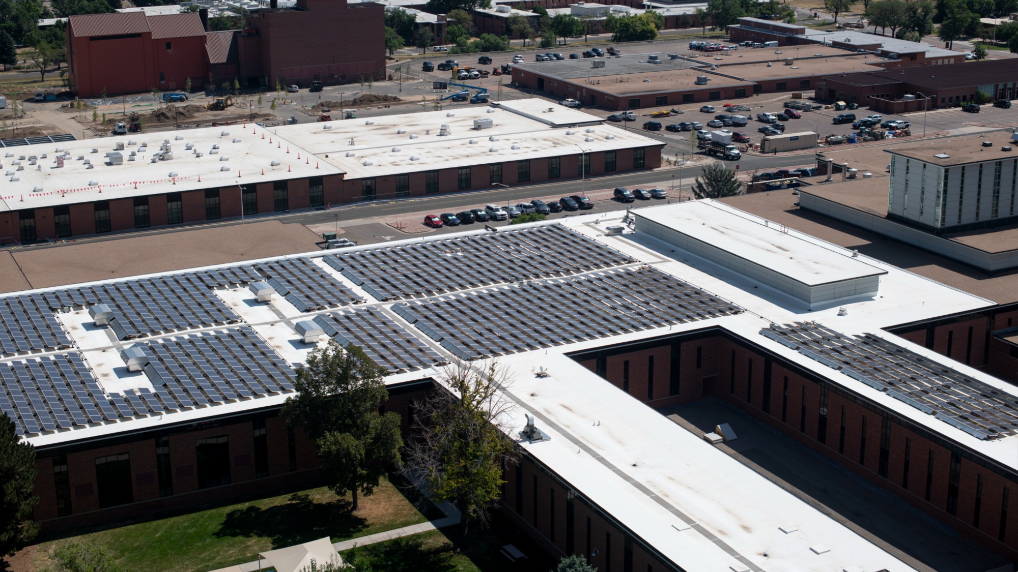 A microgrid on a building in Lakewood, Colorado.