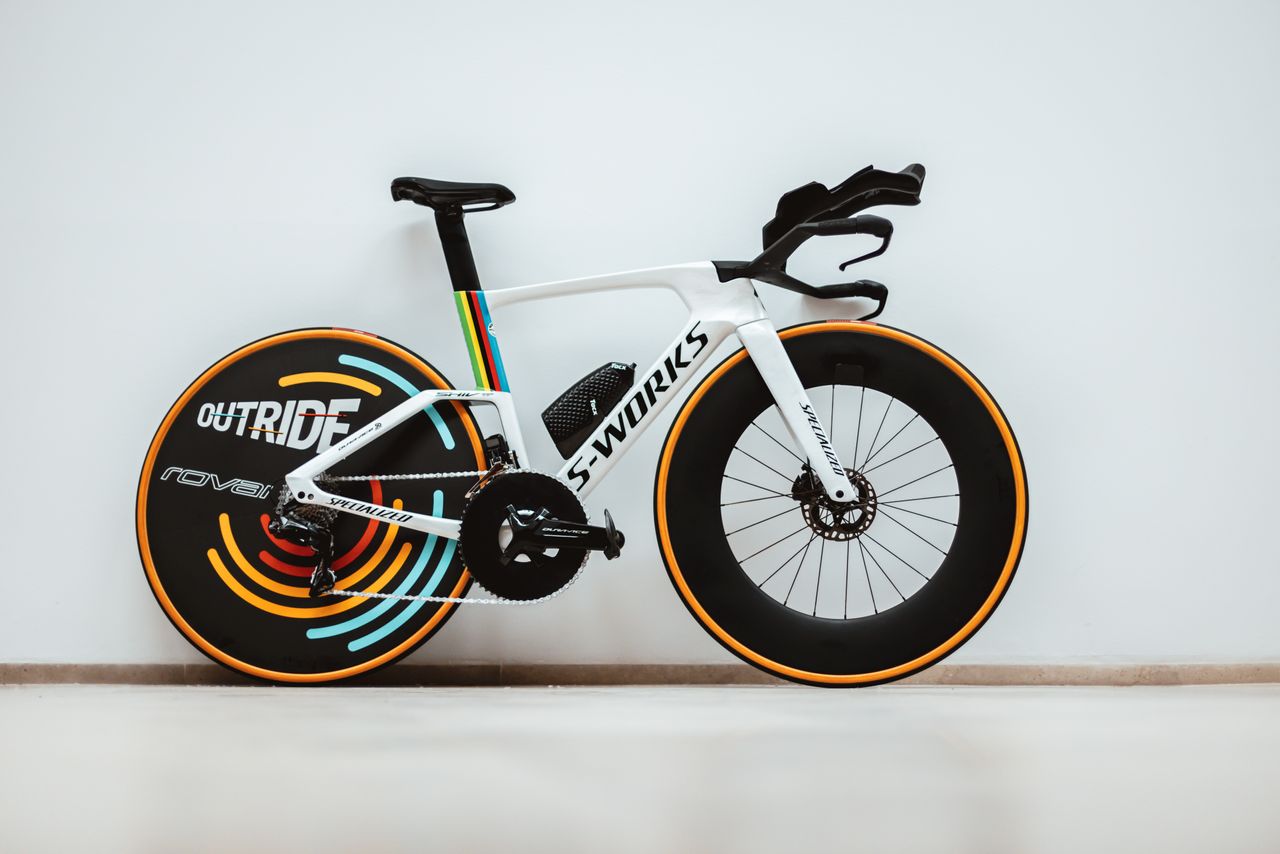 Remco Evenepoel&#039;s time trial bike for the Vuelta a España 2023