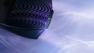 Wave-patterned bonnet of Rolls-Royce Phantom Syntopia with Iris van Herpen, from above