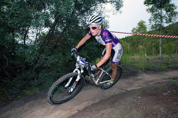 Bec Henderson making up ground after mechanical troubles.
