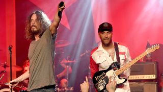 Chris Cornell and Tom Morello onstage together in 2017