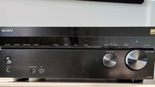 Front panel of STR-AN1000 AV receiver at reviewer's home