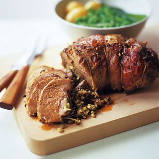 Lamb with Oregano and Olive Stuffing