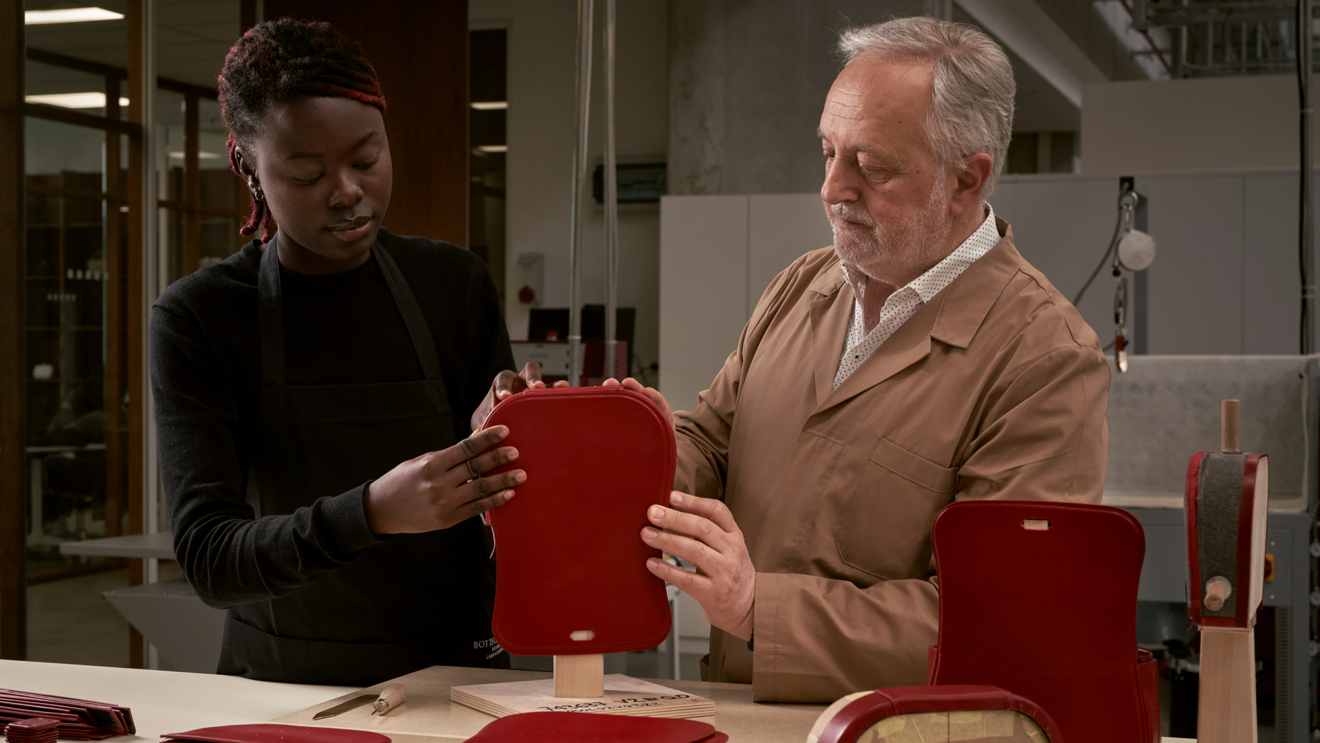 students studying at Bottega Veneta's new academy, Accademia Labor et Ingenium