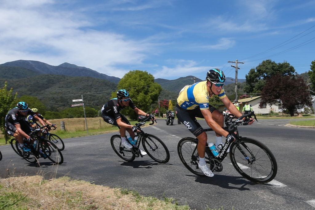 Race leader Danny van Poppel (Team Sky)