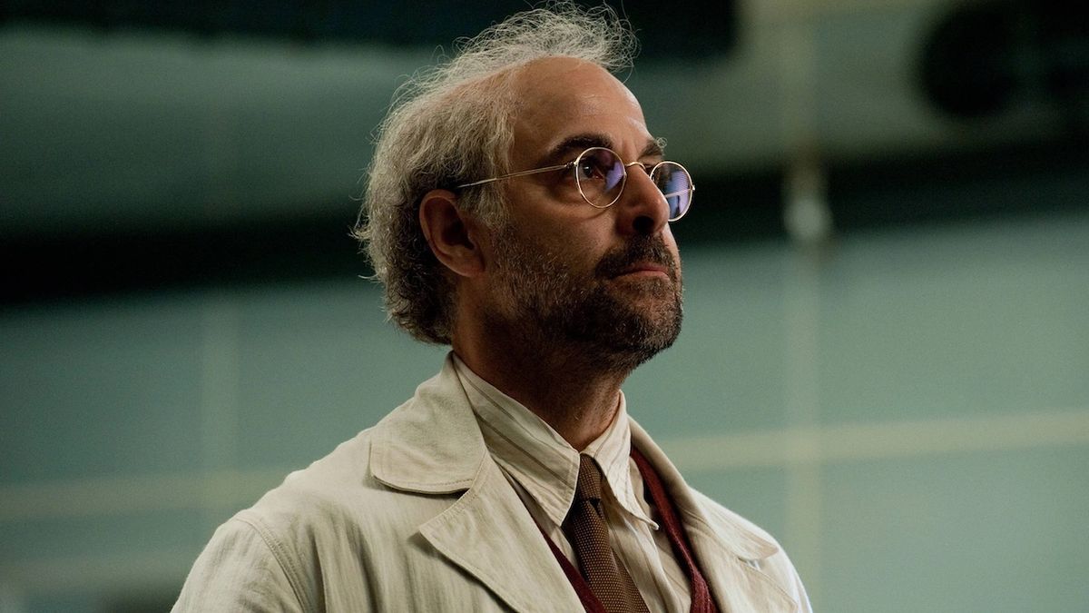 Stanley Tucci as Dr. Abraham Erskine in Captain America: The First Avenger