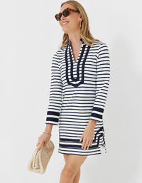 Navy and White Stripe Long Sleeve Knit Tunic, $198 (£156) | Tuckernuck