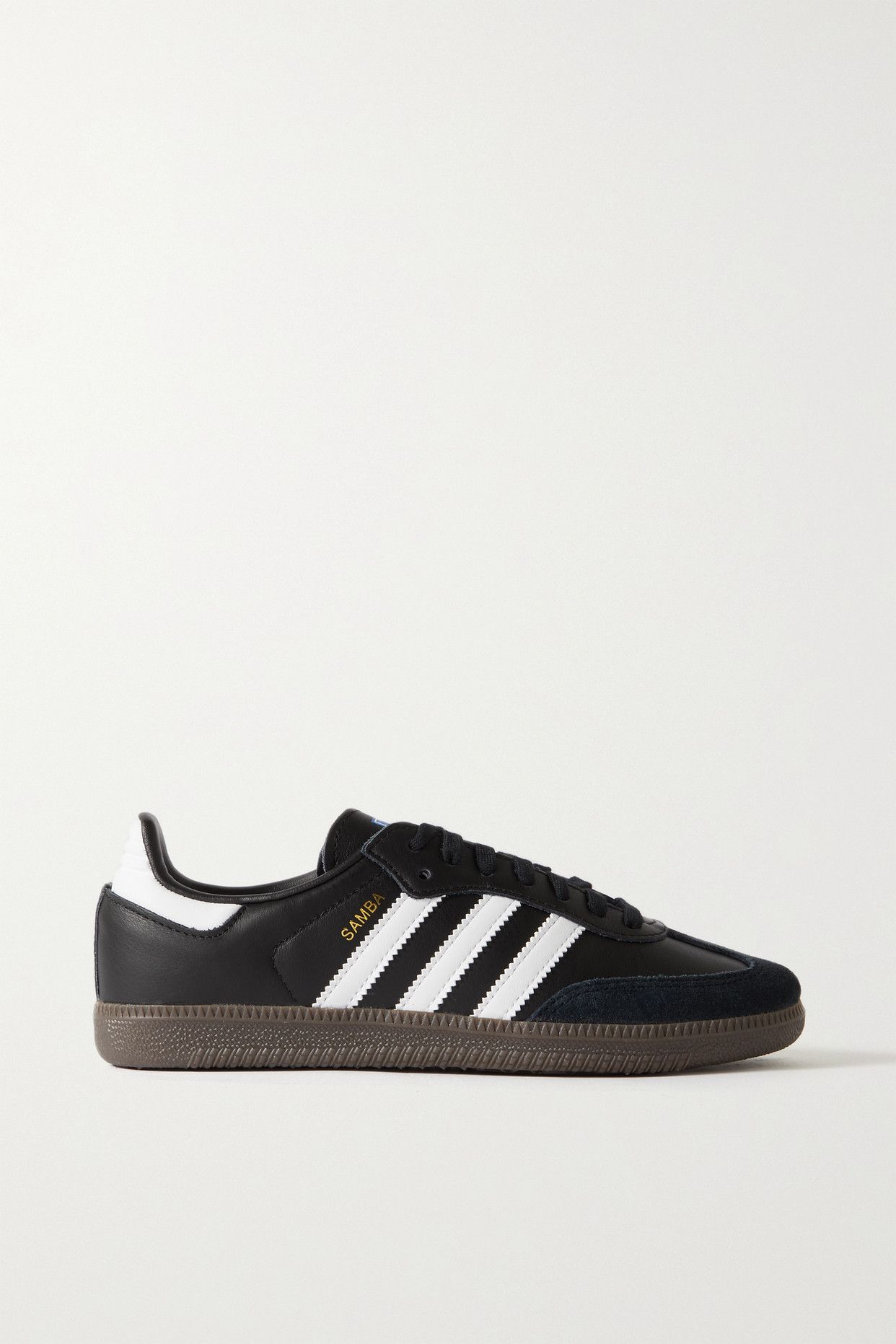 Samba OG suede-trimmed leather sneakers