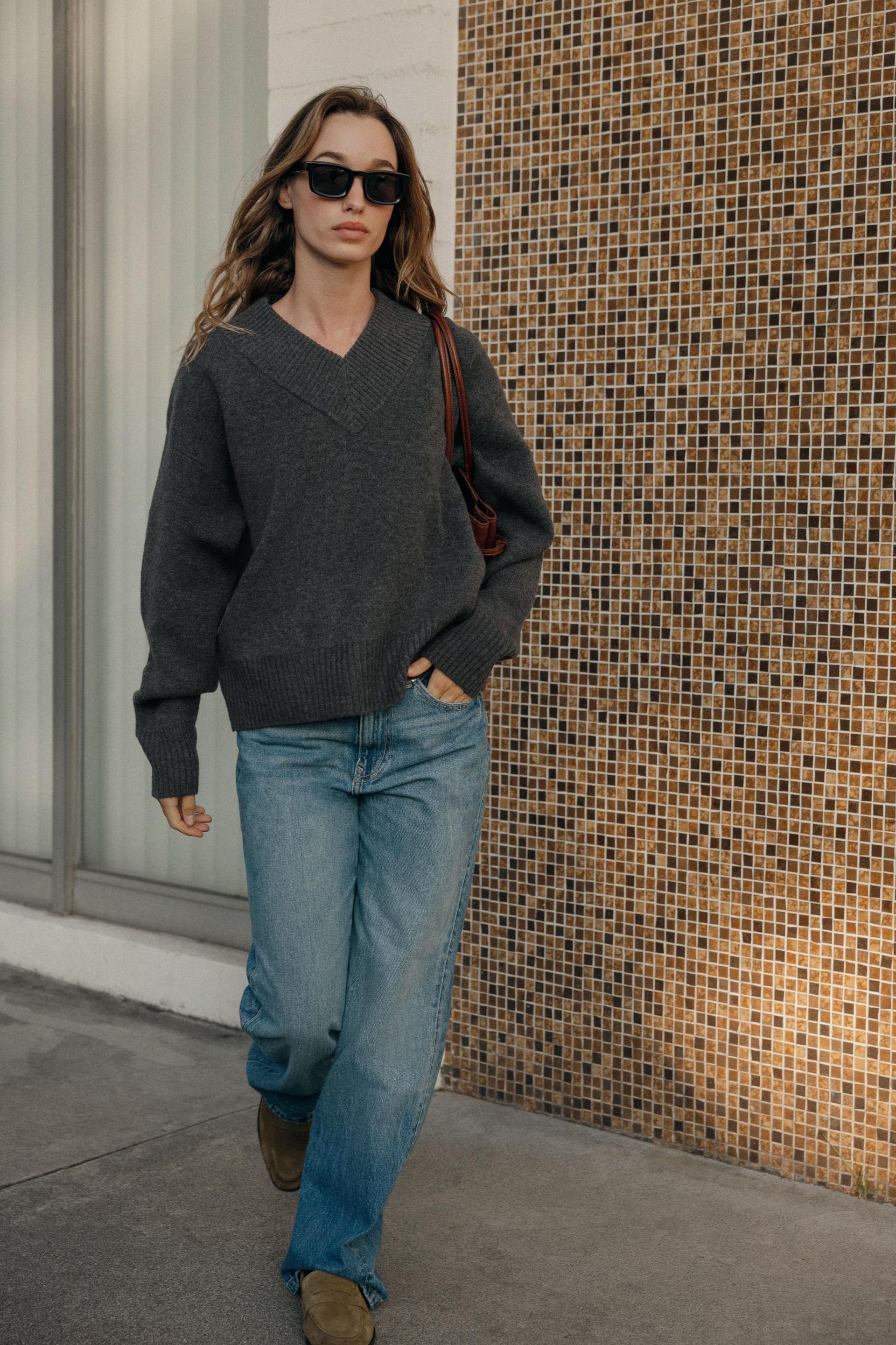 Knit V-Neck Jumper