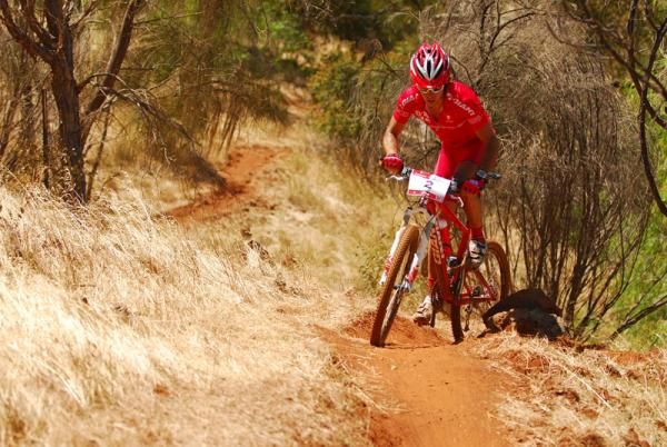 Lachlan Norris with a clear lead into the fifth lap.