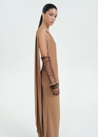 Long Asymmetrical Cape Dress - Women | Mango United Kingdom