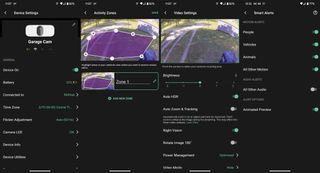Arlo Pro 3 Floodlight Camera in Arlo app screenshots