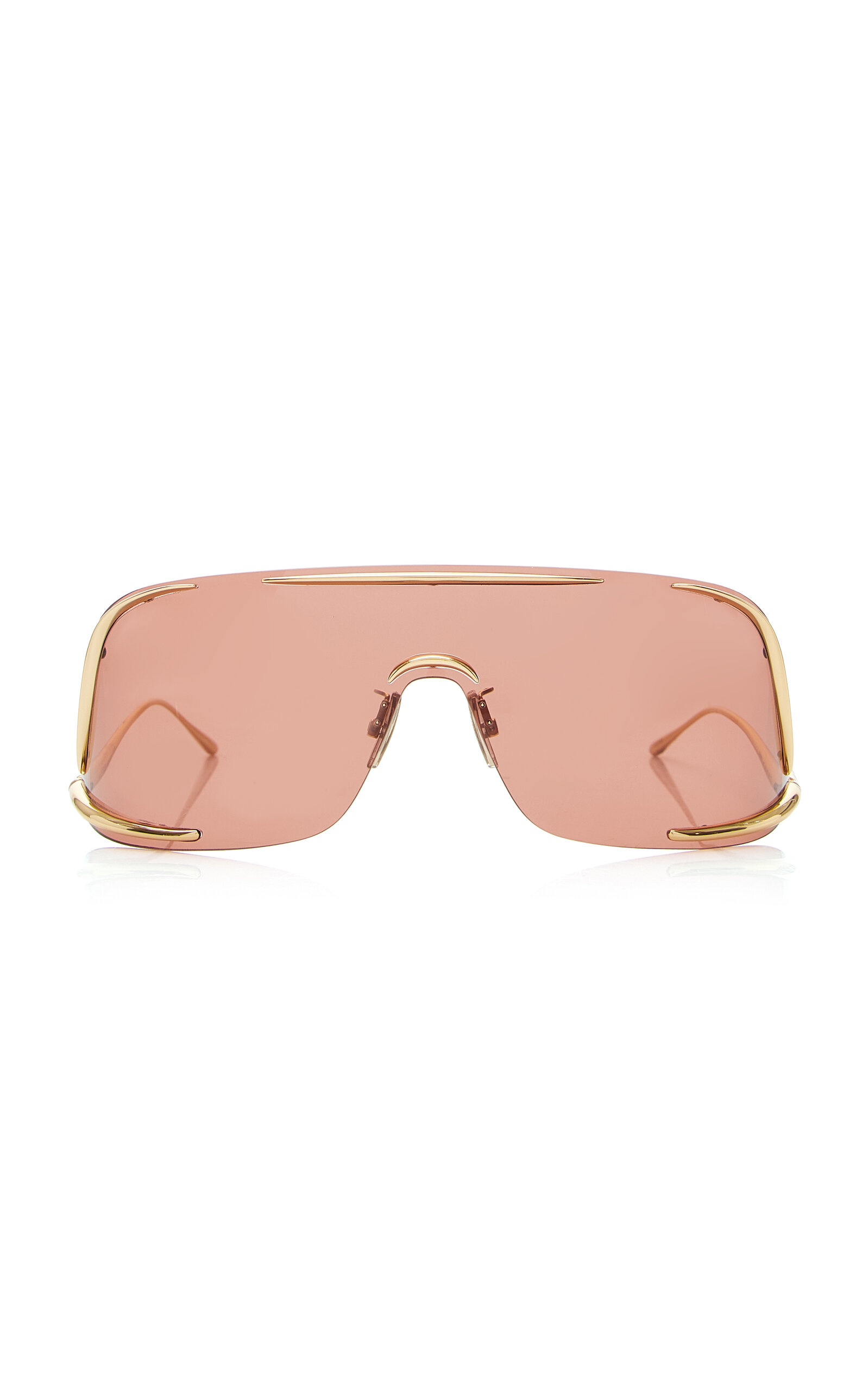 Shield Mask-Frame Metal Sunglasses