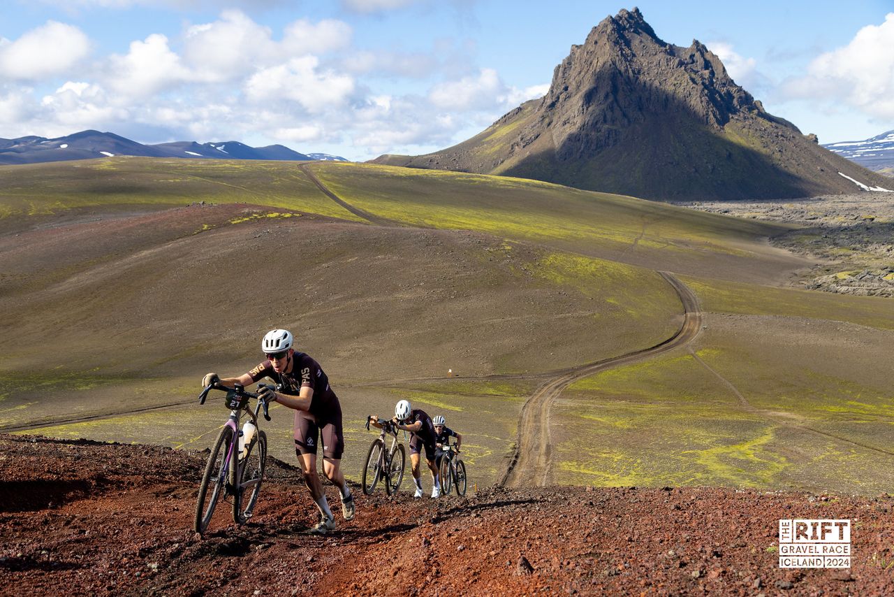 Chad Haga (PAS Racing) competes on the Krakatindur Climb