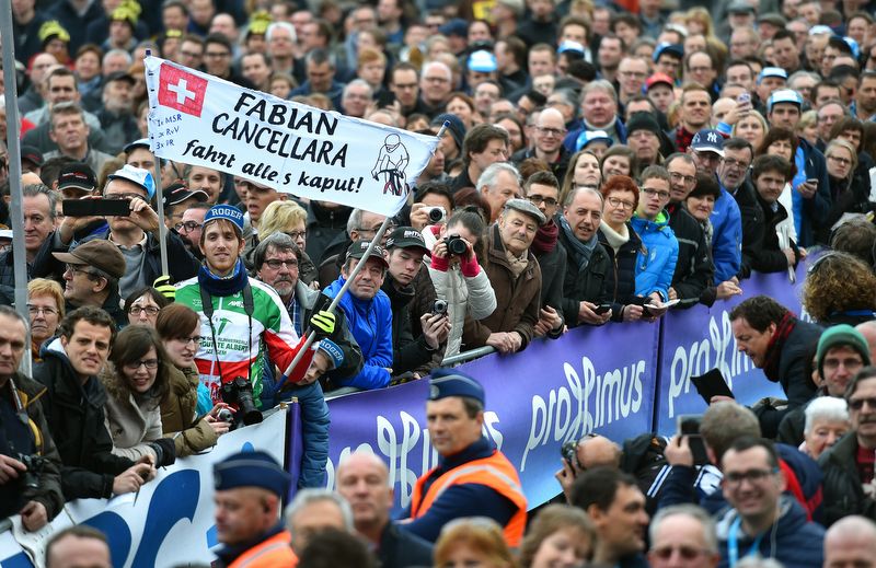 Of course there were fans cheering on Fabian Cancellara for one final time at De Ronde