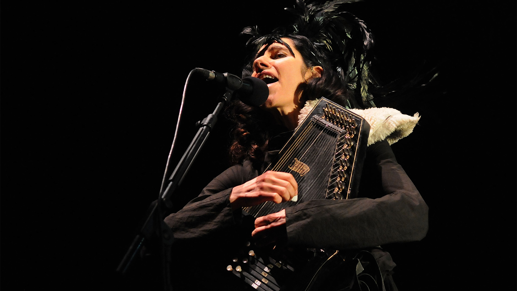 PJ Harvey performs live on stage at the Troxy on February 27, 2011 in London, England.