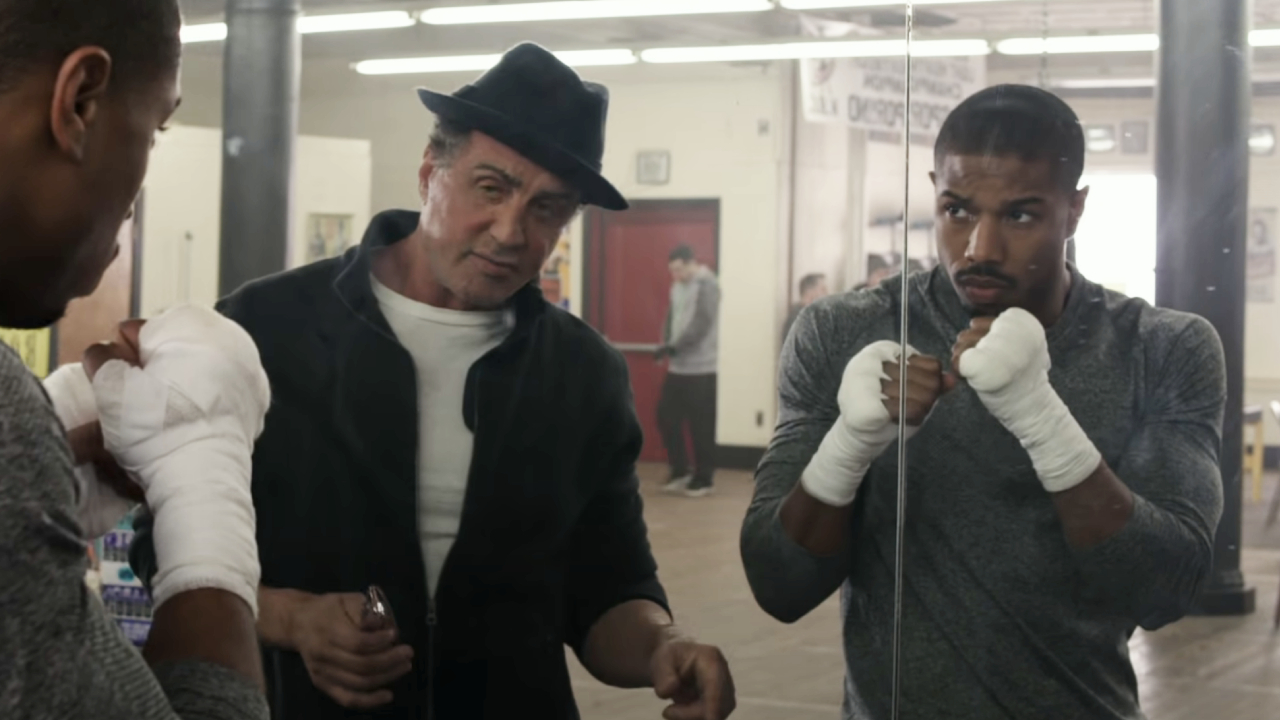 Sylvester Stallone and Michael B. Jordan in Creed