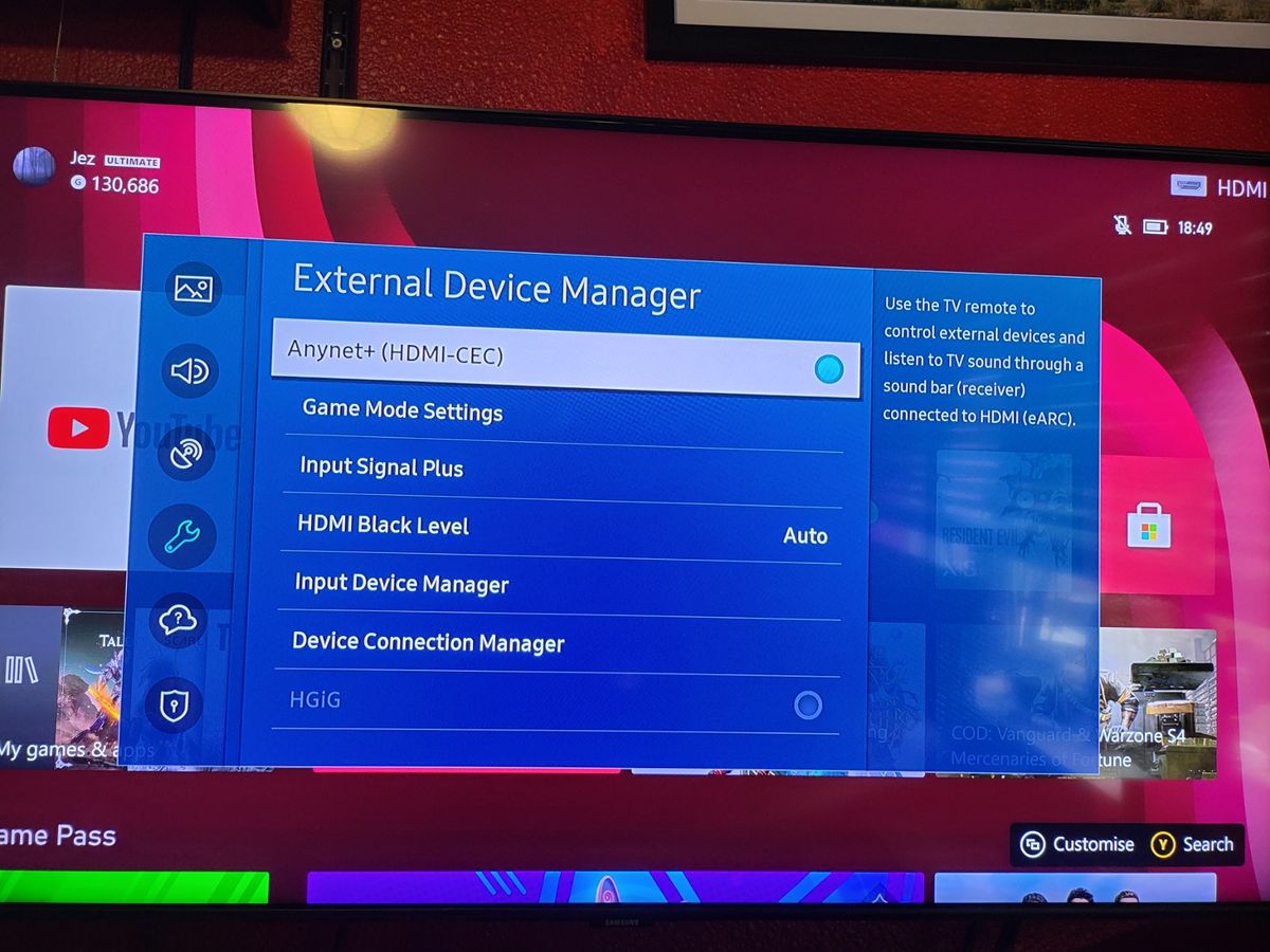 How to use any TV remote with an Xbox Series XS using HDMICEC