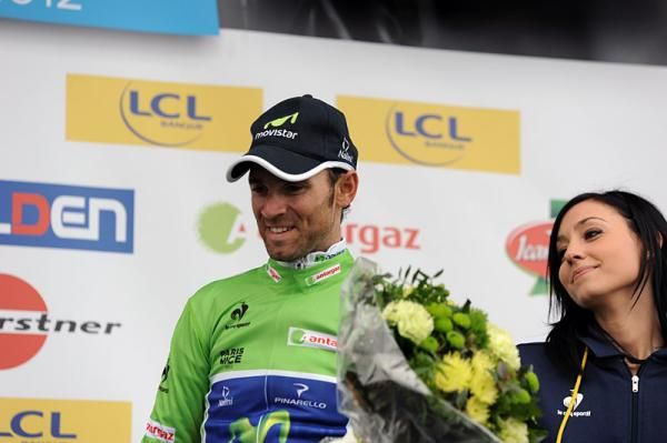 Points classification leader Alejandro Valverde (Movistar)