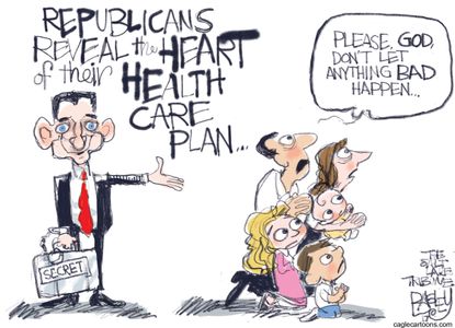 Political Cartoon U.S. House GOP Paul Ryan health care plan Obamacare replacement