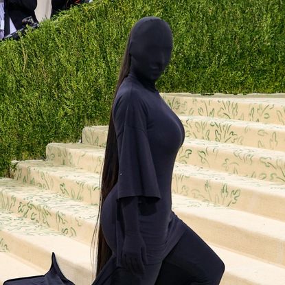 Kim Kardashian attends The 2021 Met Gala Celebrating In America: A Lexicon Of Fashion at Metropolitan Museum of Art on September 13, 2021 in New York City