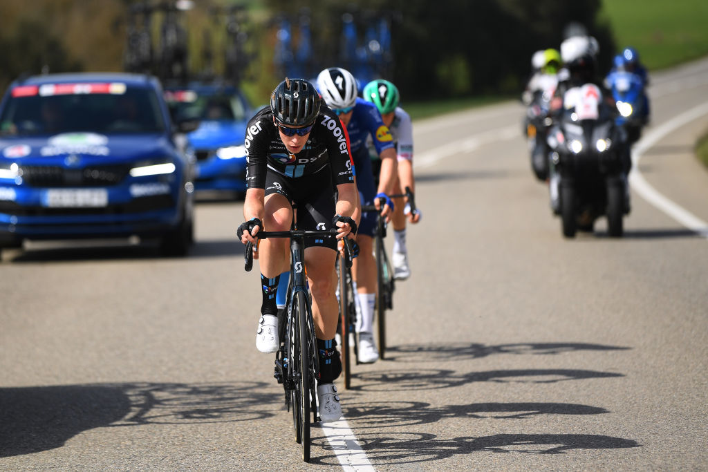 MANRESA SPAIN MARCH 26 Thymen Arensman of Netherlands and Team DSM during the 100th Volta Ciclista a Catalunya 2021 Stage 5 a 2015km stage from La Pobla De Segur to Manresa 220m Breakaway VoltaCatalunya100 on March 26 2021 in Manresa Spain Photo by David RamosGetty Images