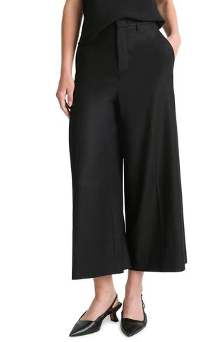 Mid-rise flannel culottes