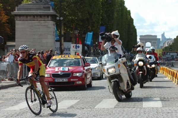 Philippe Gilbert (Omega Pharma-Lotto) on the final stage of the 2011 Tour de France.