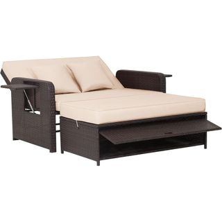 A Tangkula Patio Rattan Daybed