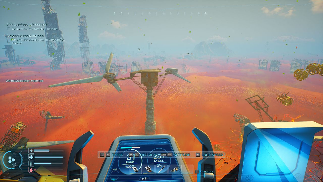 Forever Skies screenshot showing exploration and scavenging