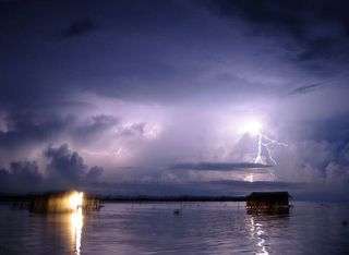 The Catatumbo lightning storm in Venezuela occurs almost nightly.