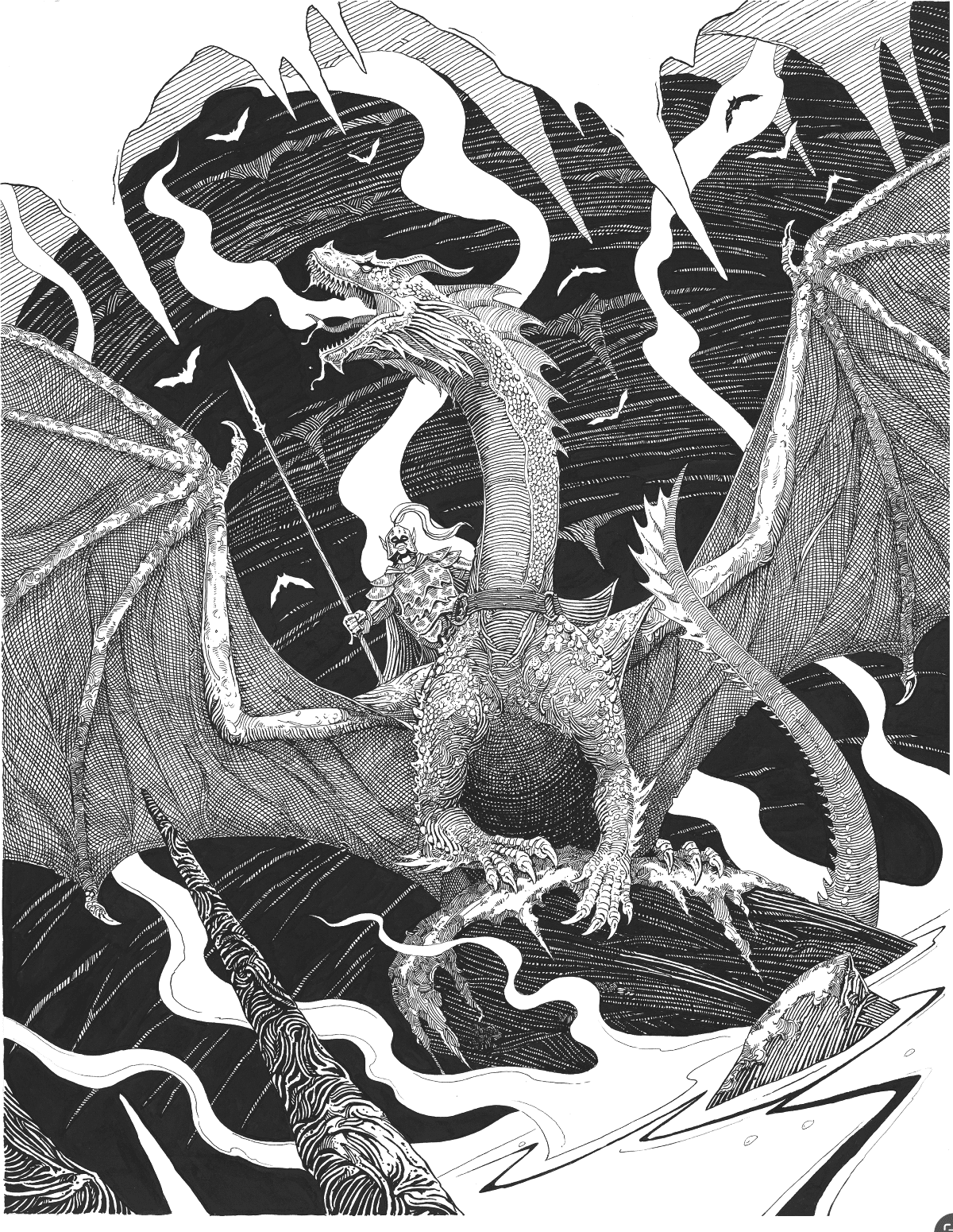 A trio of well-illustrated artworks depicting dragons in D&amp;D's upcoming adventure book, Dragon Delve.