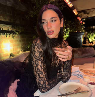 dua lipa seemingly confirms her engagement to callum turner, flaunting huge ring