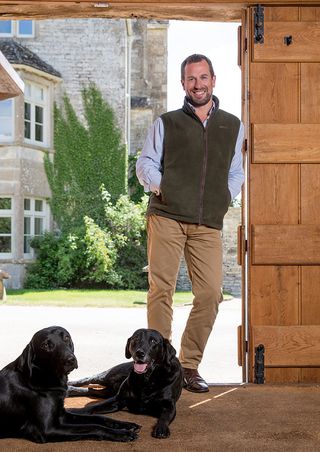 Peter Phillips at Aston Farm, Cherington, near Tetbury. ©Millie Pilkington / Country Life Picture Library