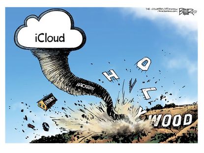 Editorial cartoon technology iCloud privacy