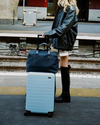 woman with luggage